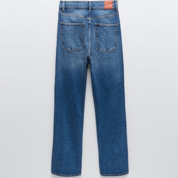 ZARA HIGH RISE VINTAGE SLIM JEANS Mid-Blue - Picture 7 of 11